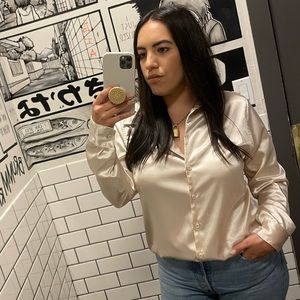 Starlow Satin Button Up Blouse